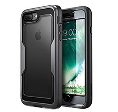 i-blason (b075jd7txm) magma series case for iphone x / iphone xs, (heavy duty protection) (clear back) shock reduction/full body bumper case with built-in screen protector (black)